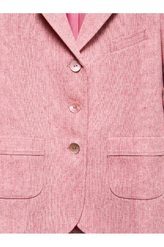 Пиджак твидовый пыльно-розовый